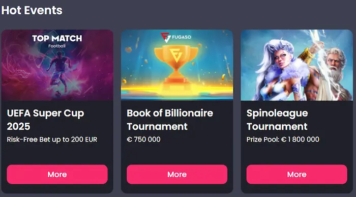 Tip-Top Casino bonuses