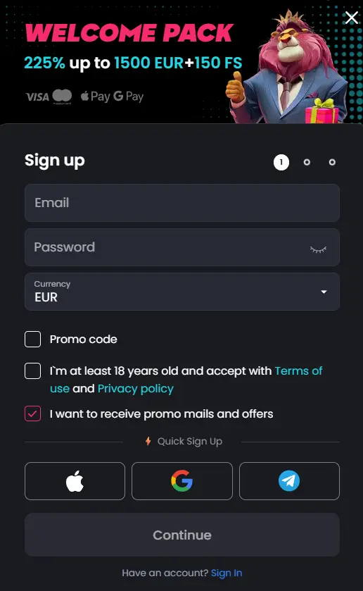 Tip-Top Casino reg